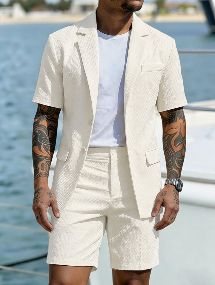Mens_Two_Piece_Summer_Set_Short_Sleeve_Blazer_with_Shorts_3