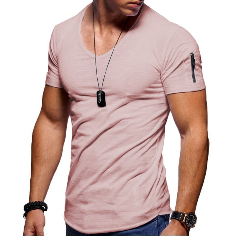 Mens_V_Neck_T_Shirt_Breathable_Fabric_for_Active_Wear_10