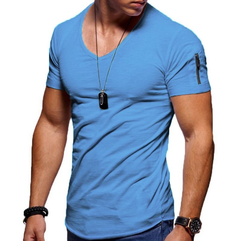 Mens_V_Neck_T_Shirt_Breathable_Fabric_for_Active_Wear_8