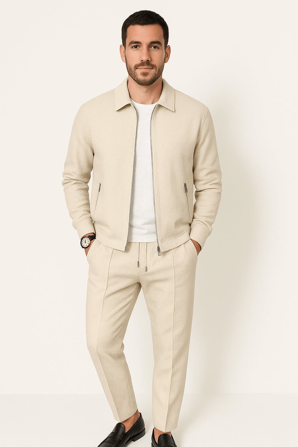 Mens_Waffle_Knit_Two_Piece_Set_Top_and_Pants_with_Relaxed_Fit_1