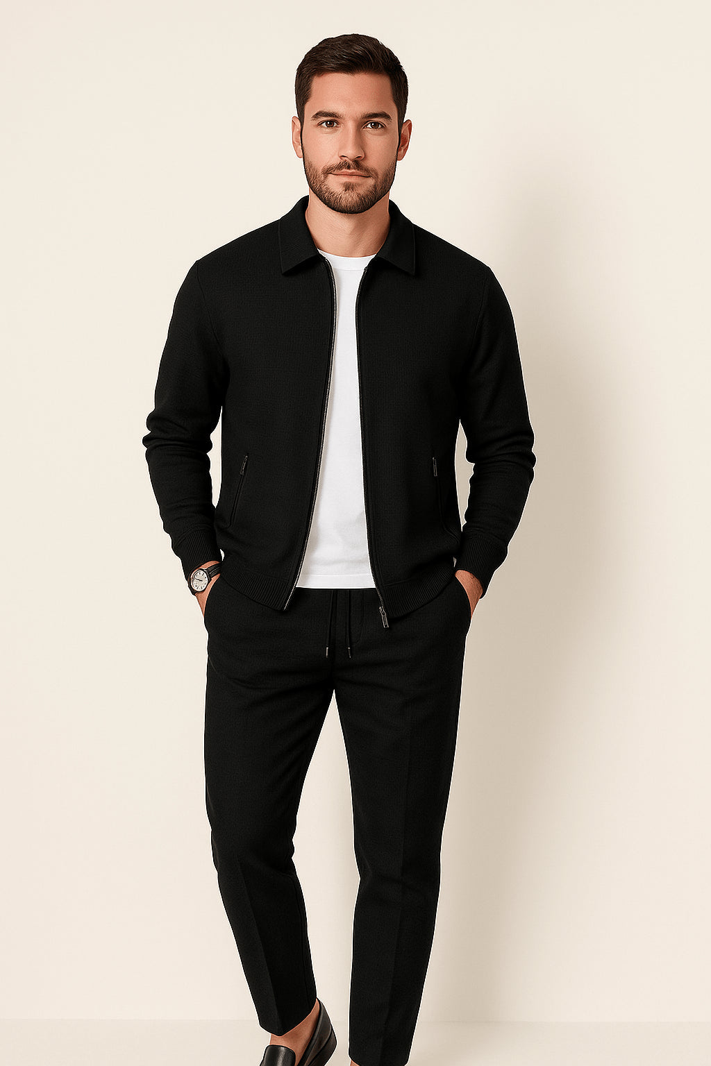 Mens_Waffle_Knit_Two_Piece_Set_Top_and_Pants_with_Relaxed_Fit_3