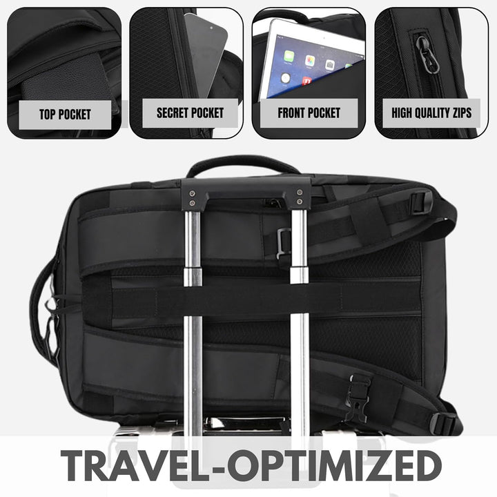 Men's Waterproof Backpack – 38.1 cm Laptop Compartment with Side Opening and USB-C 10