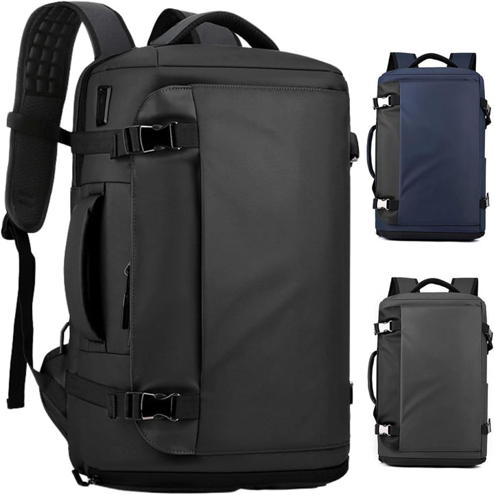 Men's Waterproof Backpack – 38.1 cm Laptop Compartment with Side Opening and USB-C 4