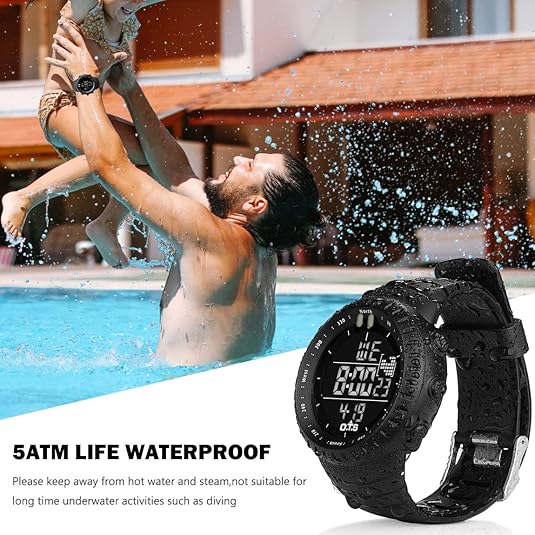 Men's Waterproof Digital Sports Watch – Rugged Outdoor Watch 8