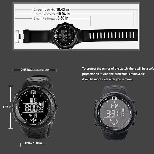 Men's Waterproof Digital Sports Watch – Rugged Outdoor Watch 9