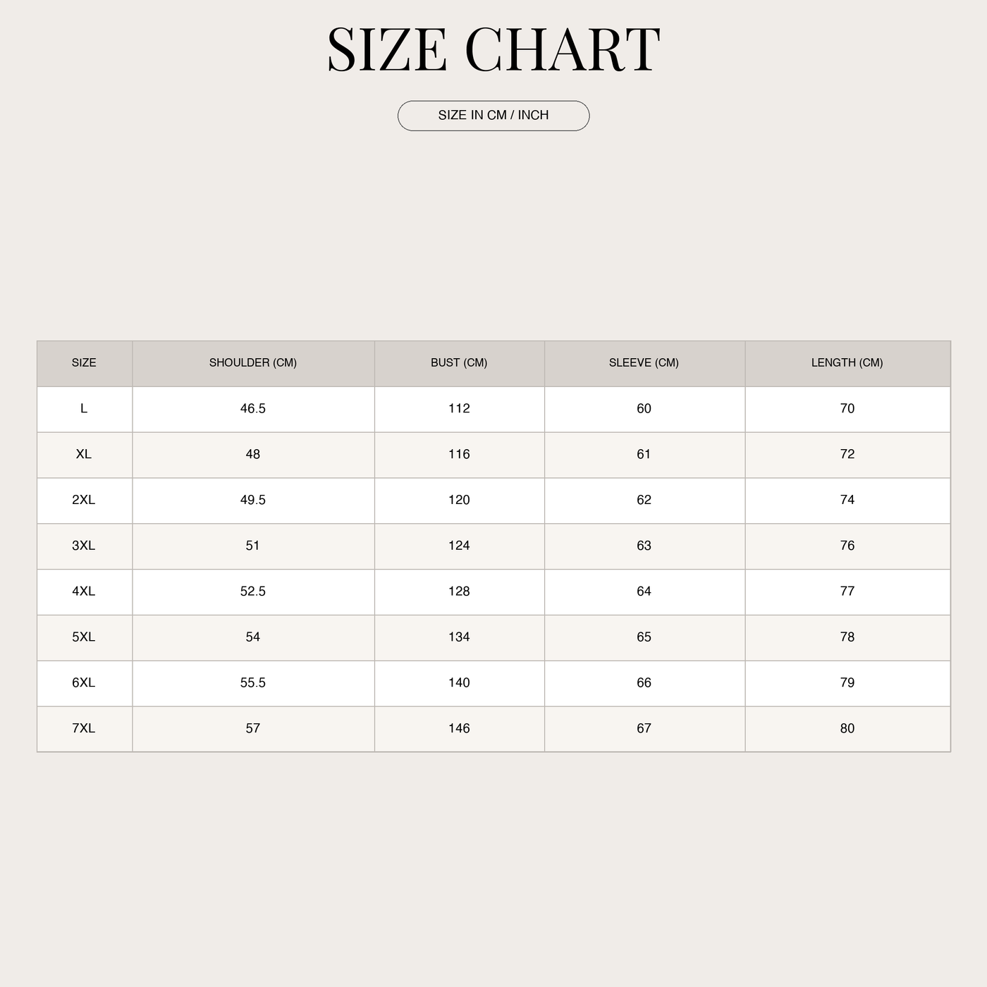 Men's Zip-Front Windbreaker – With a Tailored Fit size chart