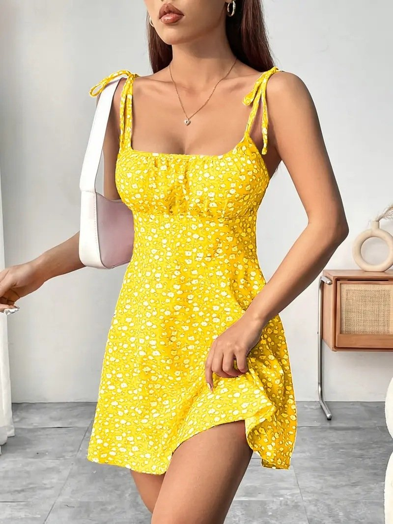 Mini_Floral_Dress_with_Shirred_Bodice_Tie_Straps_for_Women_8