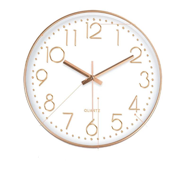 Modern Wall Clock – Silent Quartz Movement with 3D Numbers 5