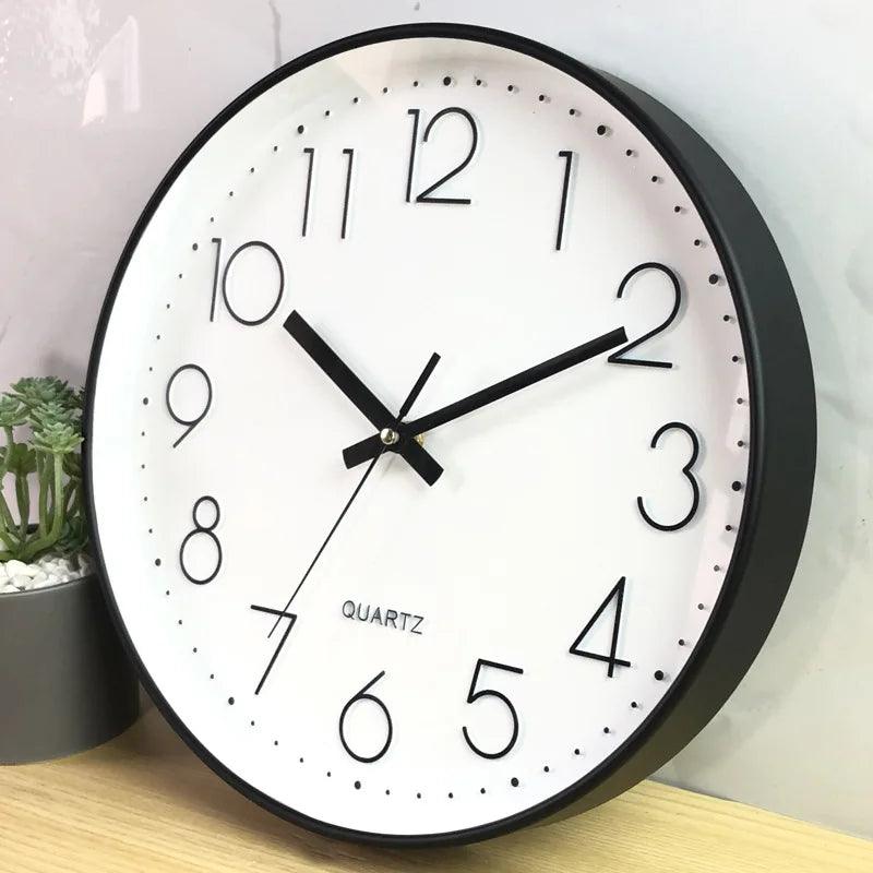 Modern Wall Clock with Elegant Design – Quiet Quartz Movement and Three-Dimensional Digit Display 1
