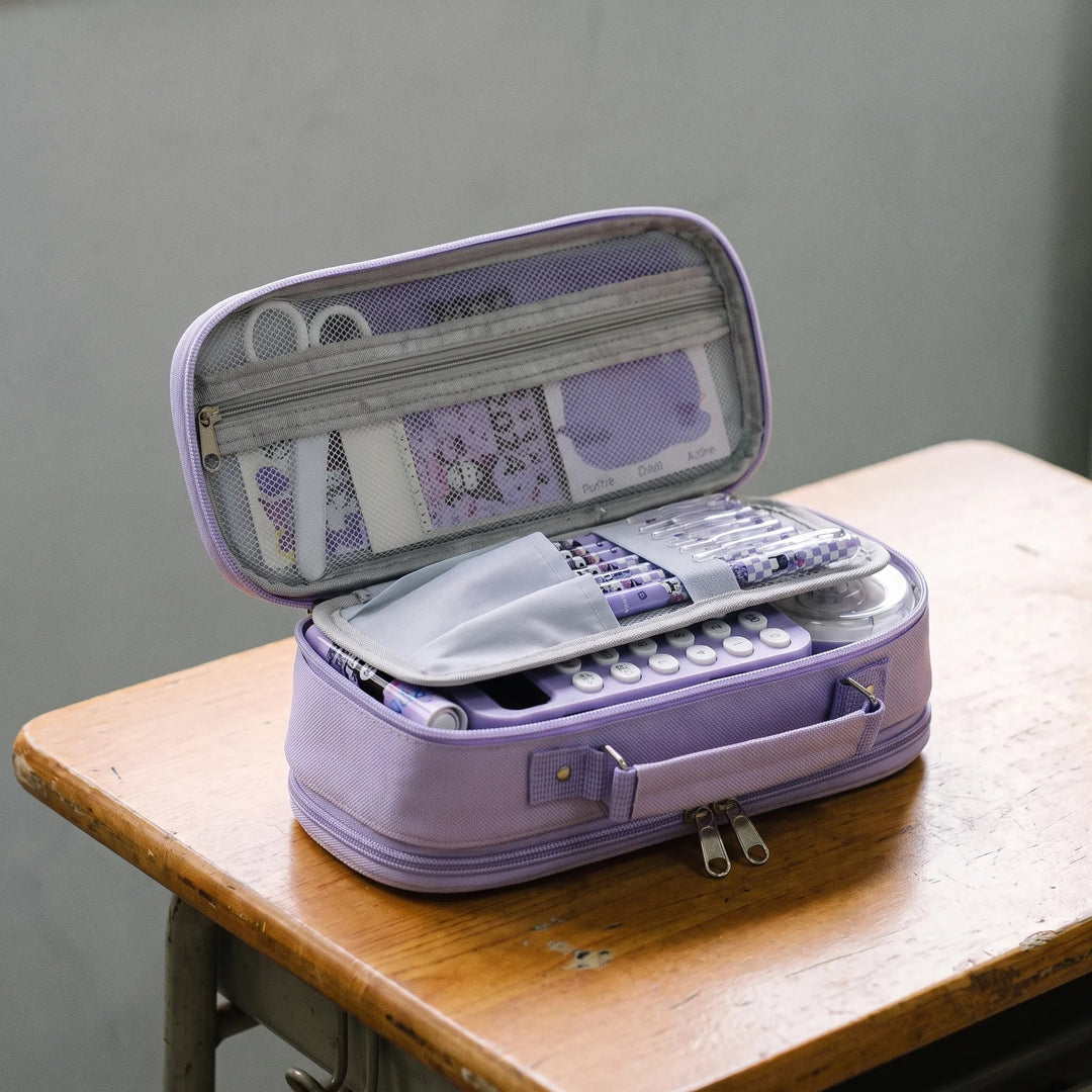 Multi-compartment Pencil Case – Optimal Organization with Double Zipper 1