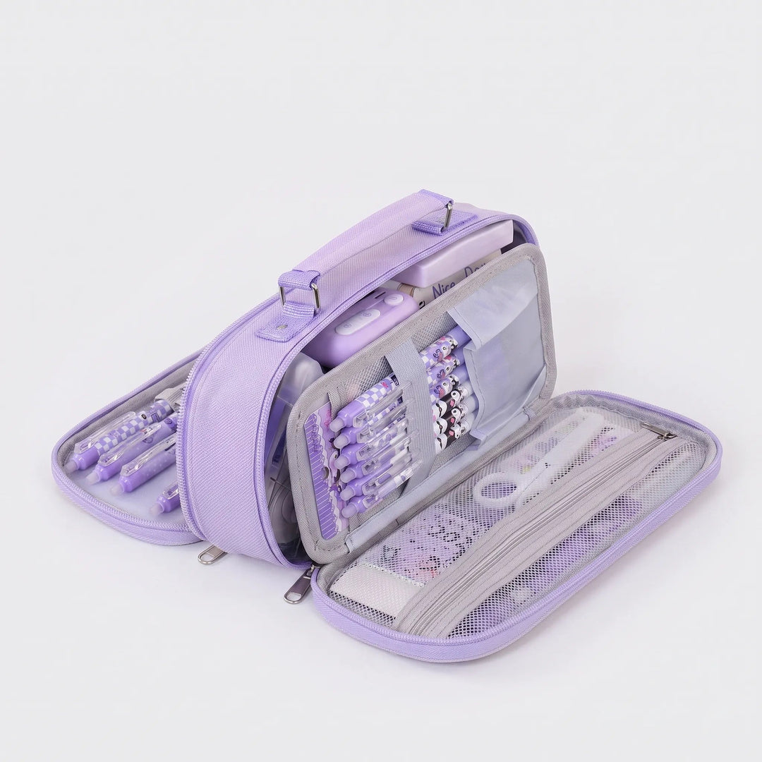 Multi-compartment Pencil Case – Optimal Organization with Double Zipper 4