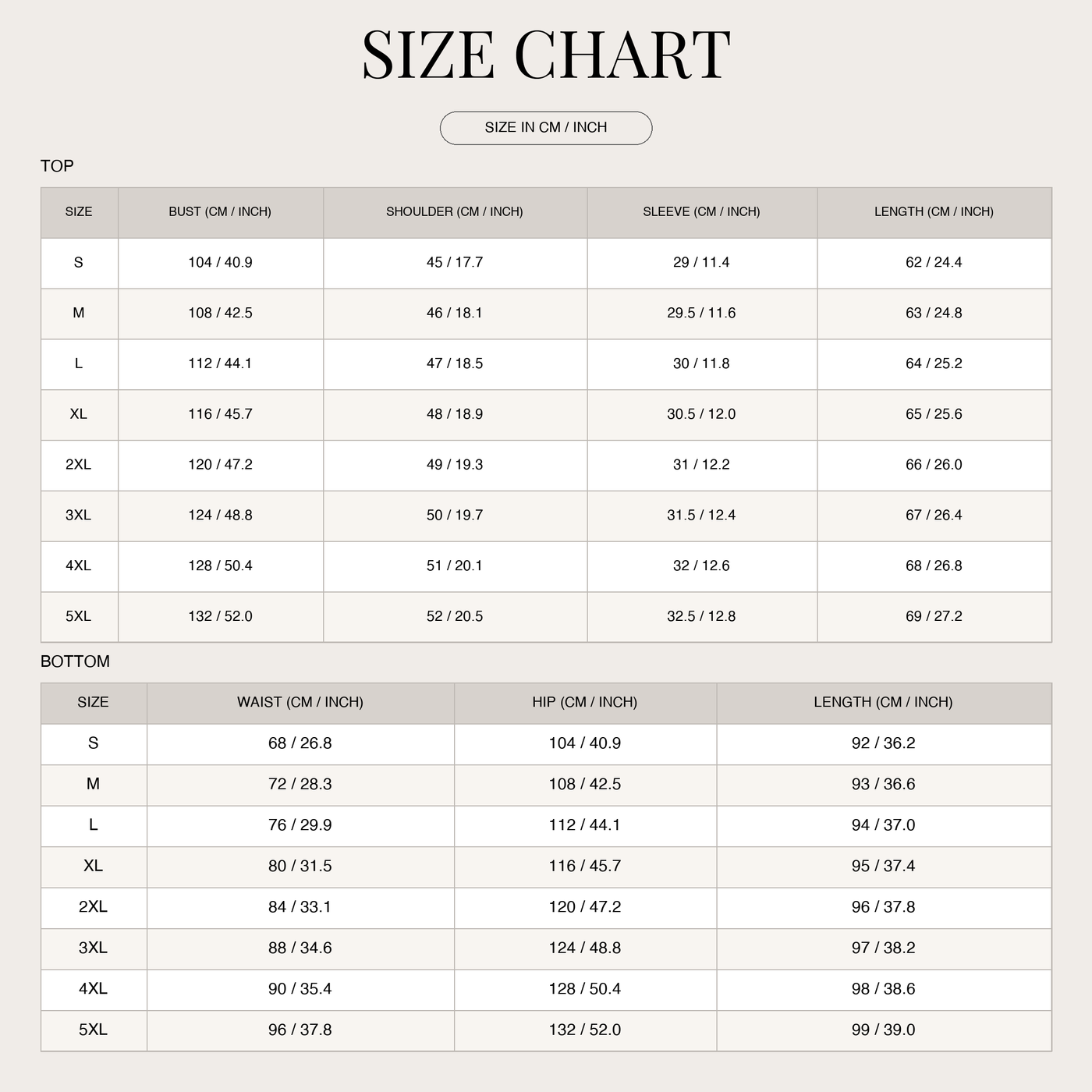 Women's Floral Two-Piece Set – Boat Neck with 3/4 Cuffed Sleeves size chart