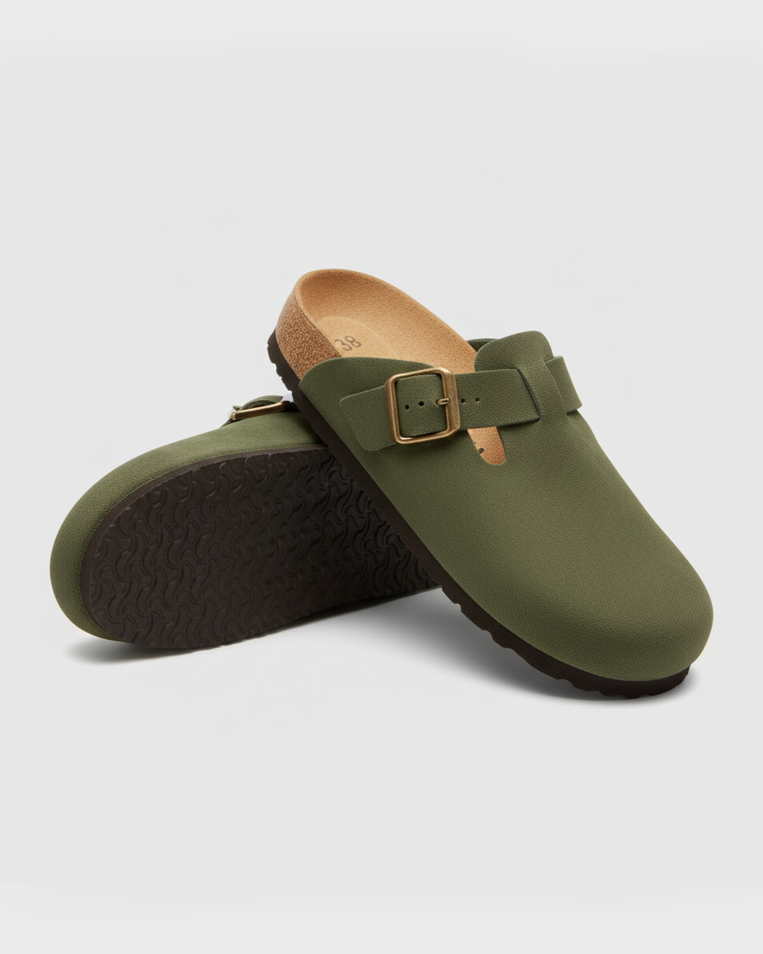 Cecole | Women’s Suede Cork Slippers with Adjustable Straps