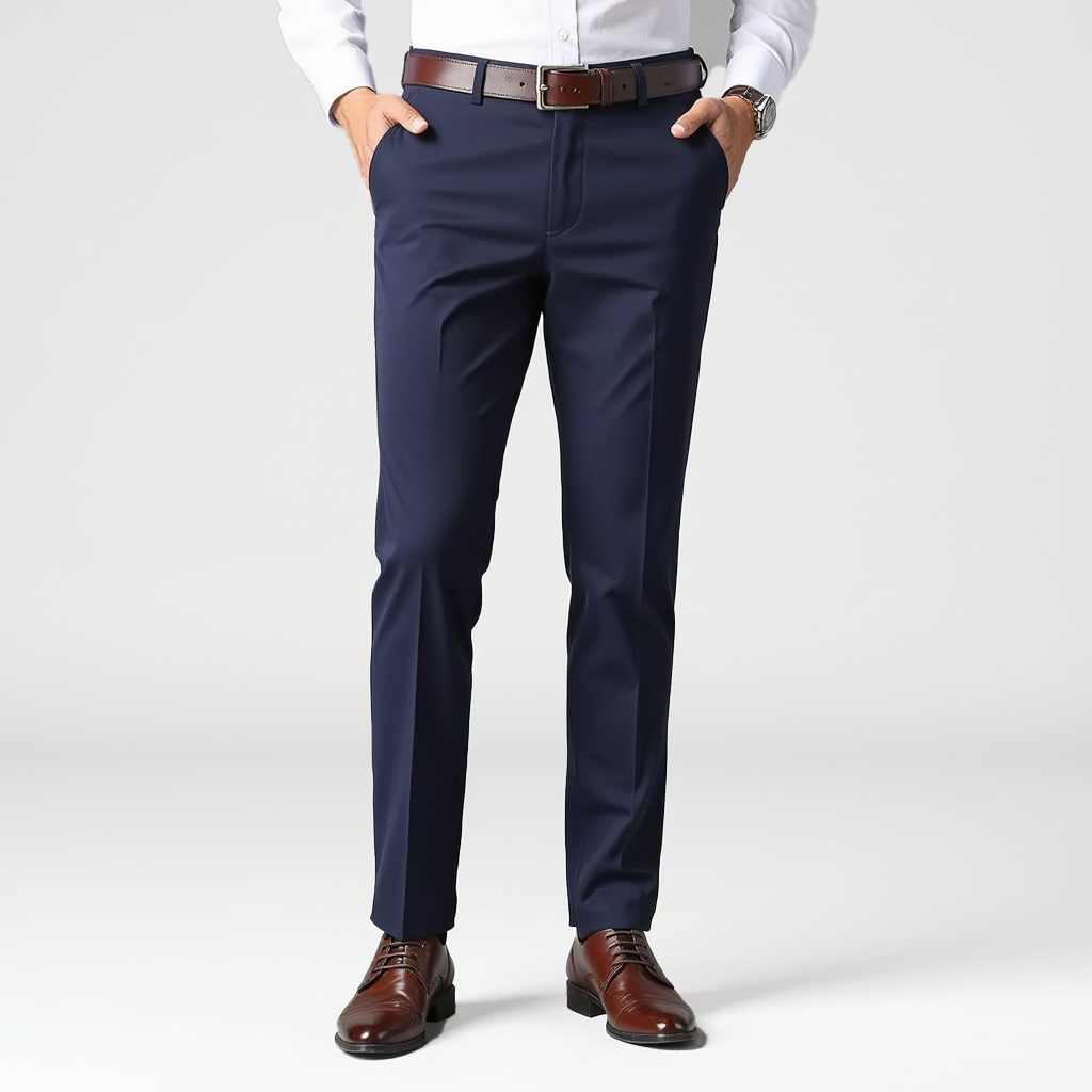 Cecole | Men’s High Stretch Smart Casual Pants with Ankle-Length Cut