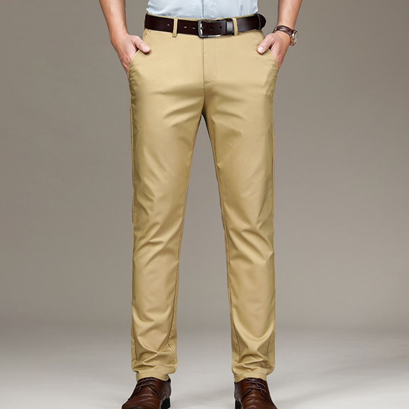 Cecole | Men’s High Stretch Smart Casual Pants with Ankle-Length Cut