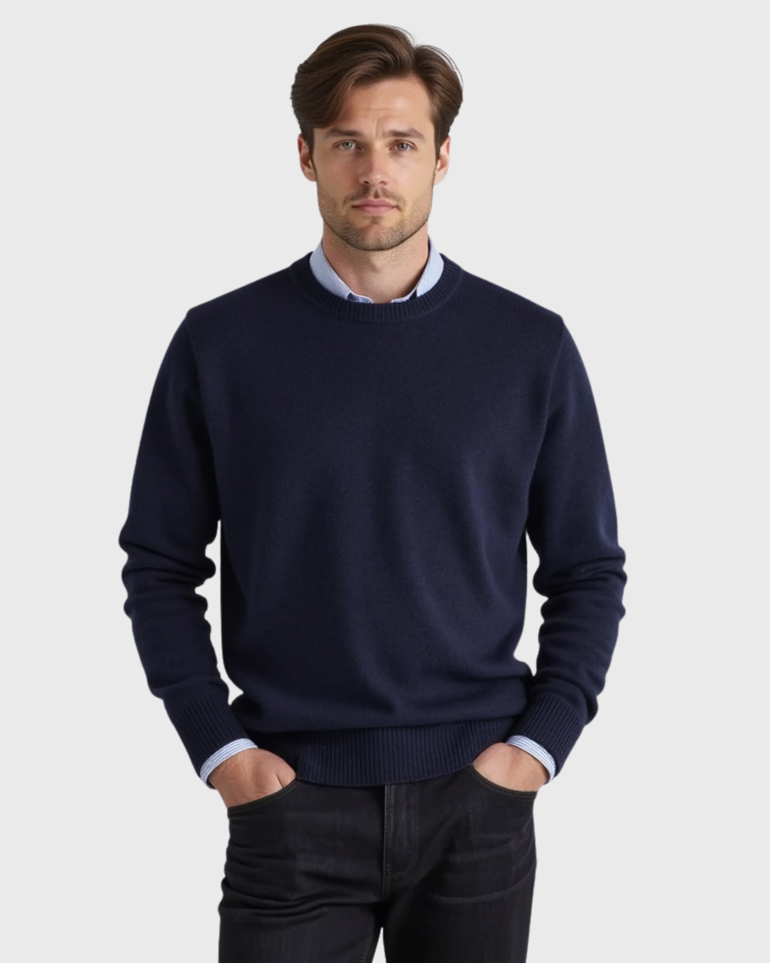 Cecole | Men’s Round Neck Sweater with Seasonal Fit