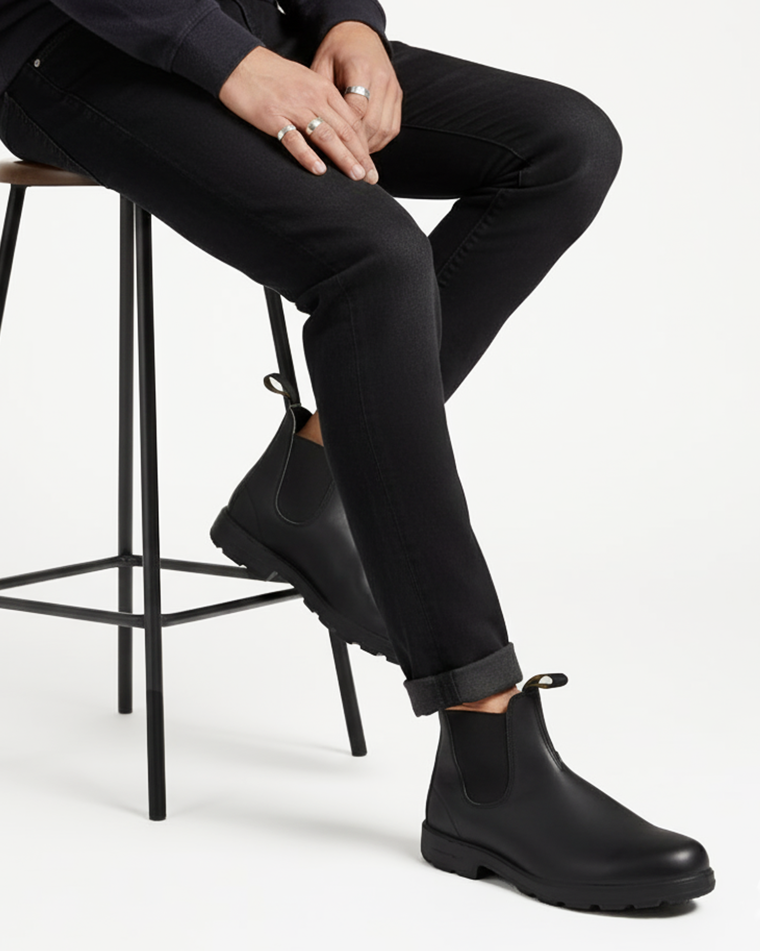 Cecole | Men’s Rugged Sole Chelsea Boots with Elastic Side Panels