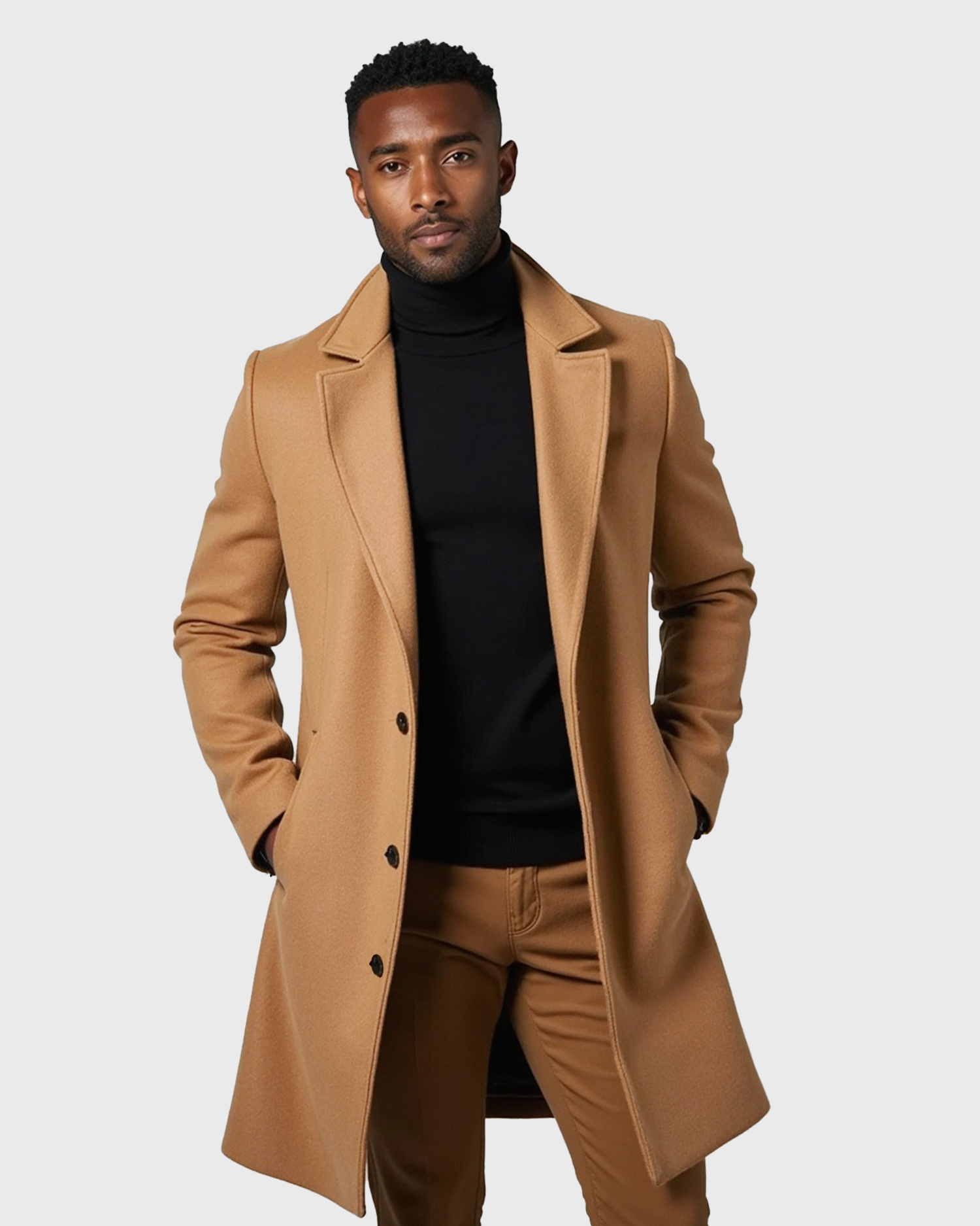 Cecole | Men’s Tailored Fit Overcoat with Lined Interior