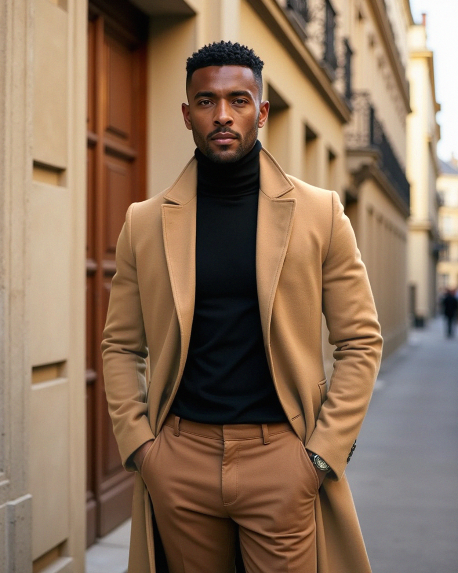 Cecole | Men’s Tailored Fit Overcoat with Lined Interior