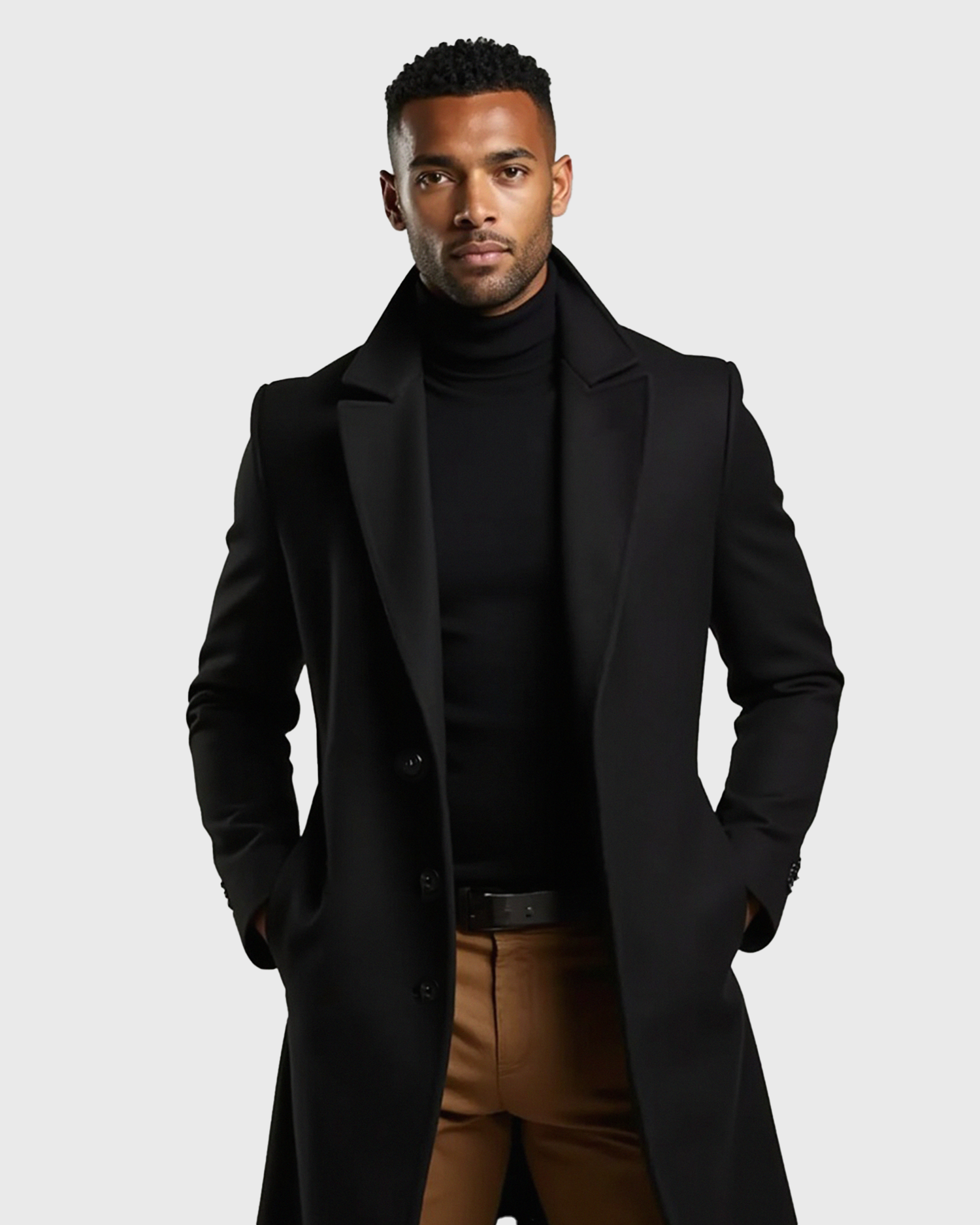 Cecole | Men’s Tailored Fit Overcoat with Lined Interior