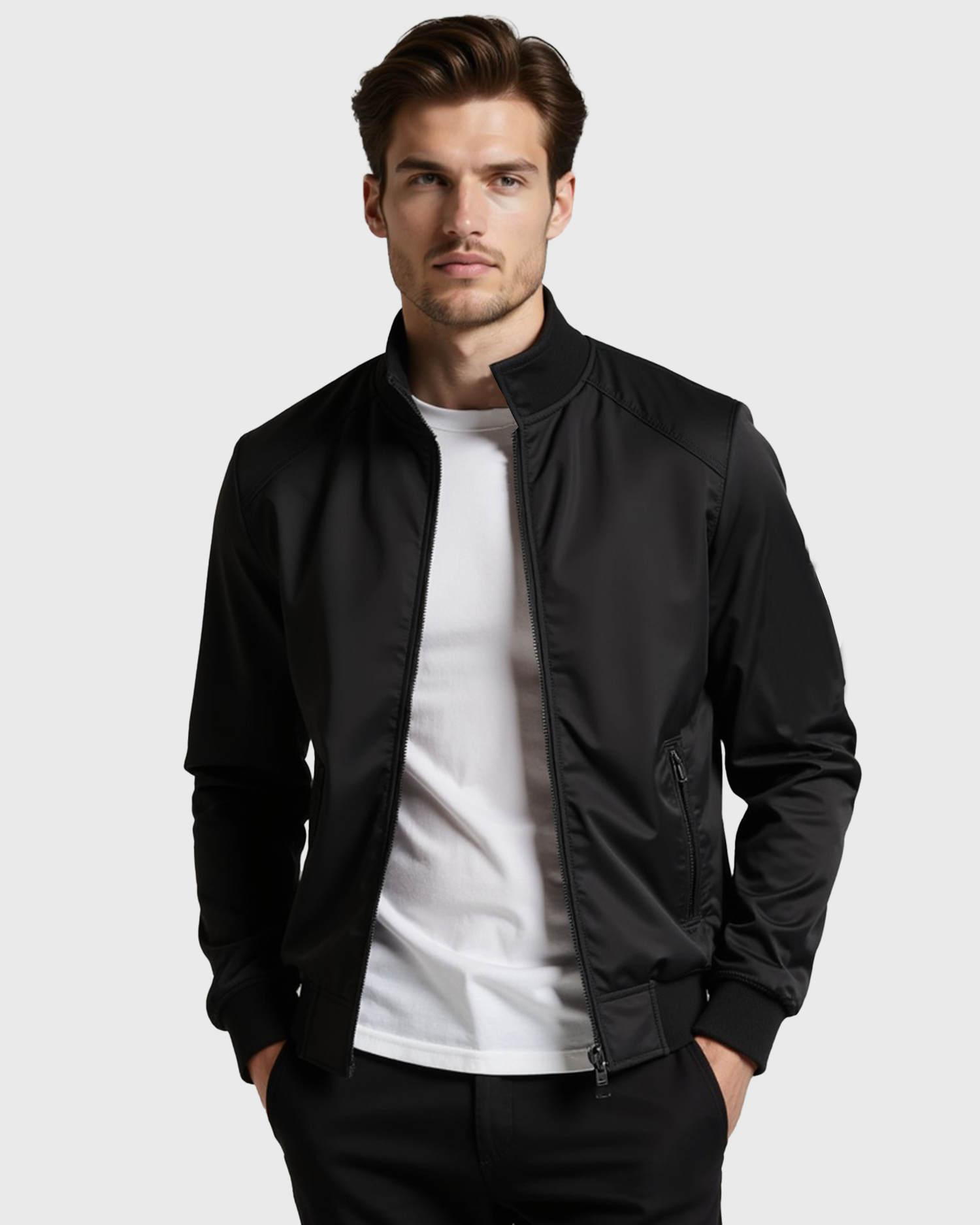 Cecole | Men’s Wind-Resistant Jacket with Zip Closure