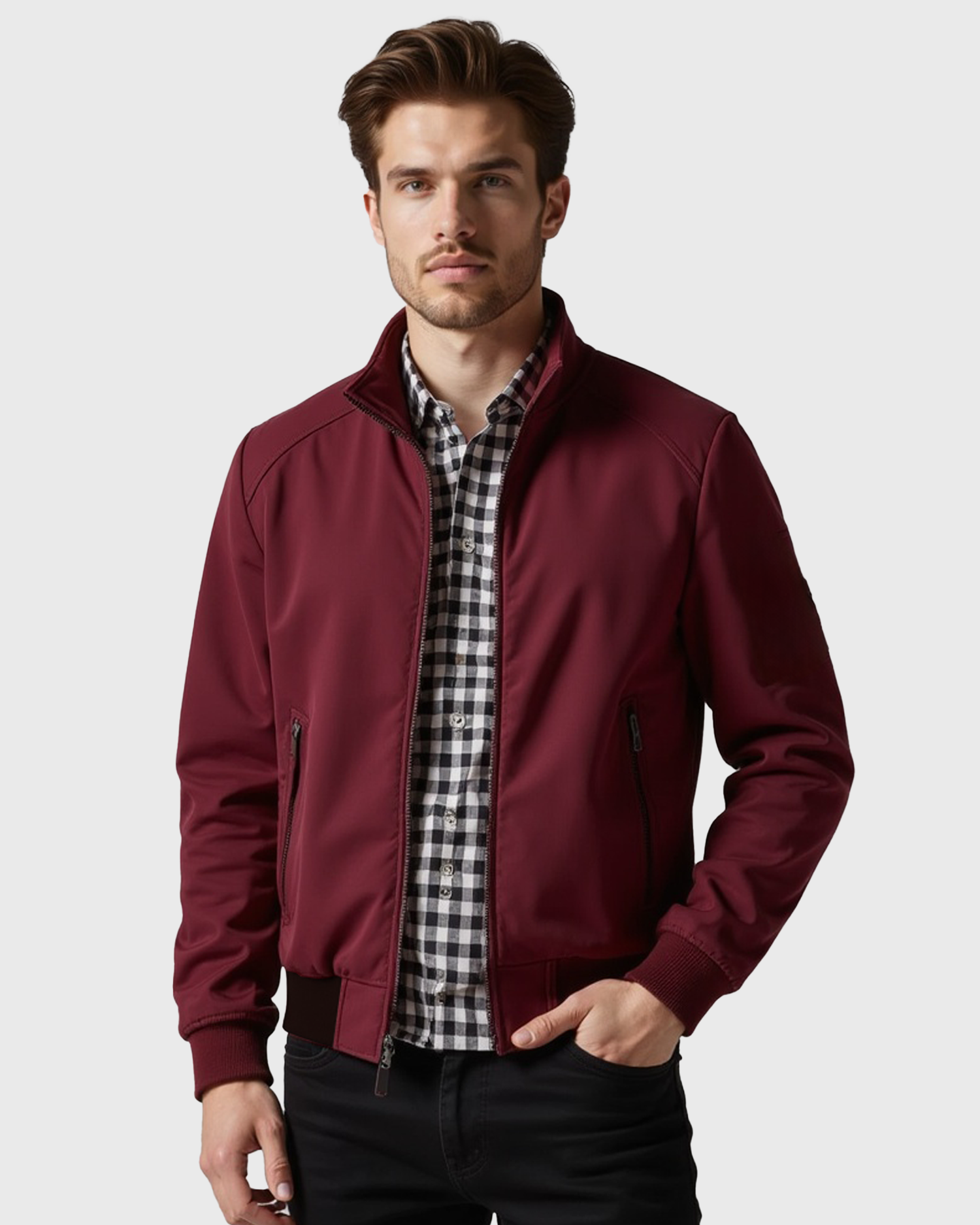 Cecole | Men’s Wind-Resistant Jacket with Zip Closure