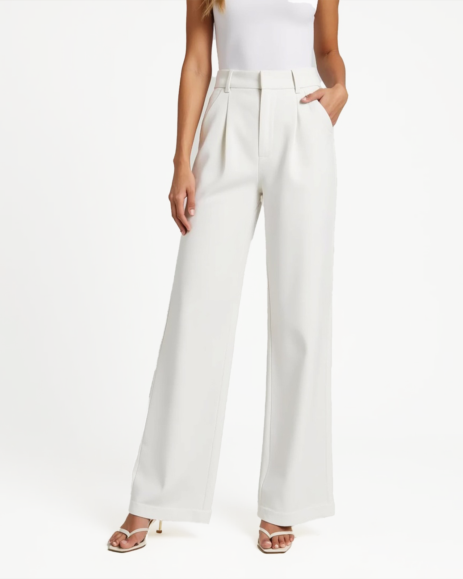 Cecole | Women’s High-Waisted Wide Leg Pants with Figure-Flattering Cut