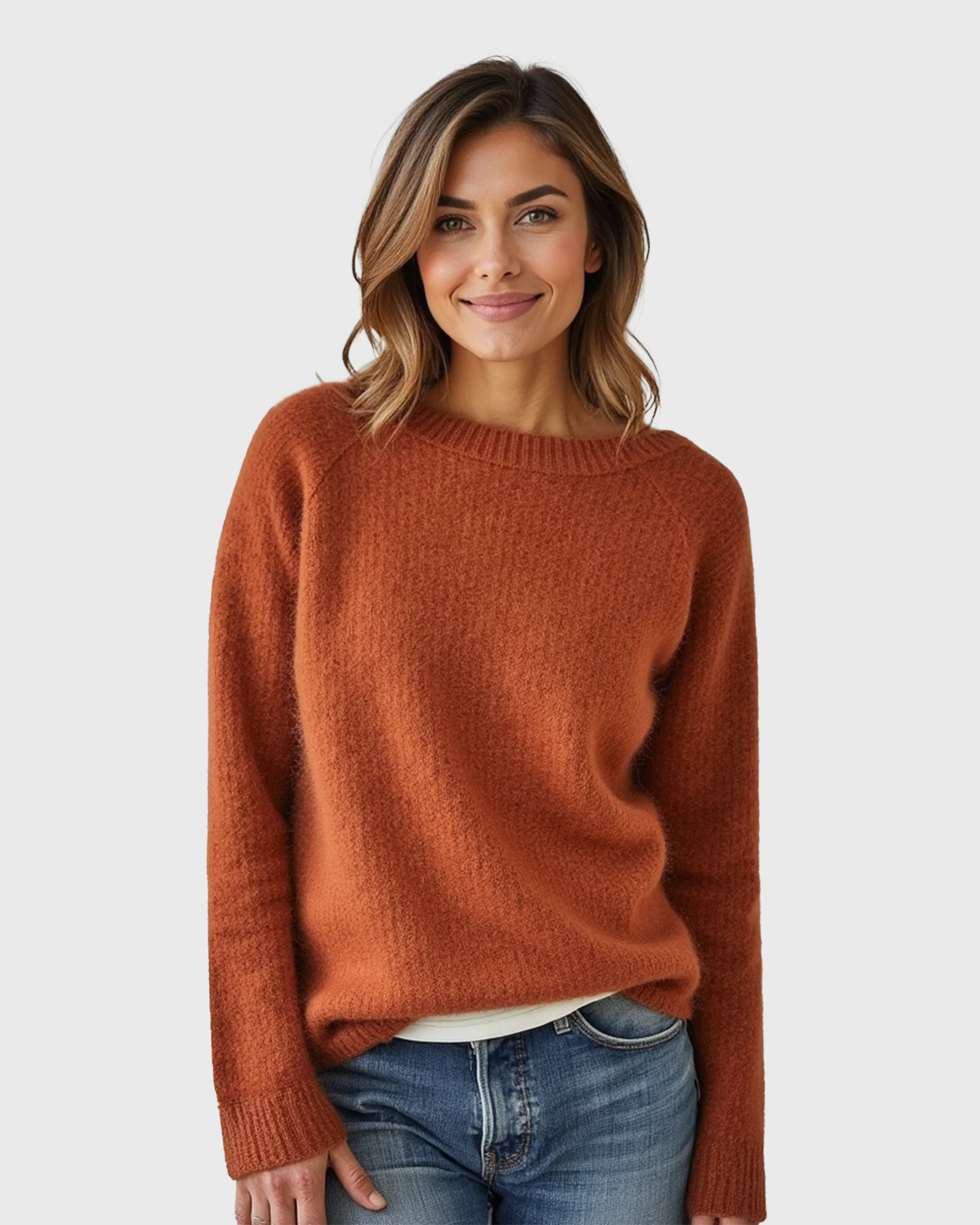 Cecole | Women’s Loose Fit Sweater with Wide Round Neck