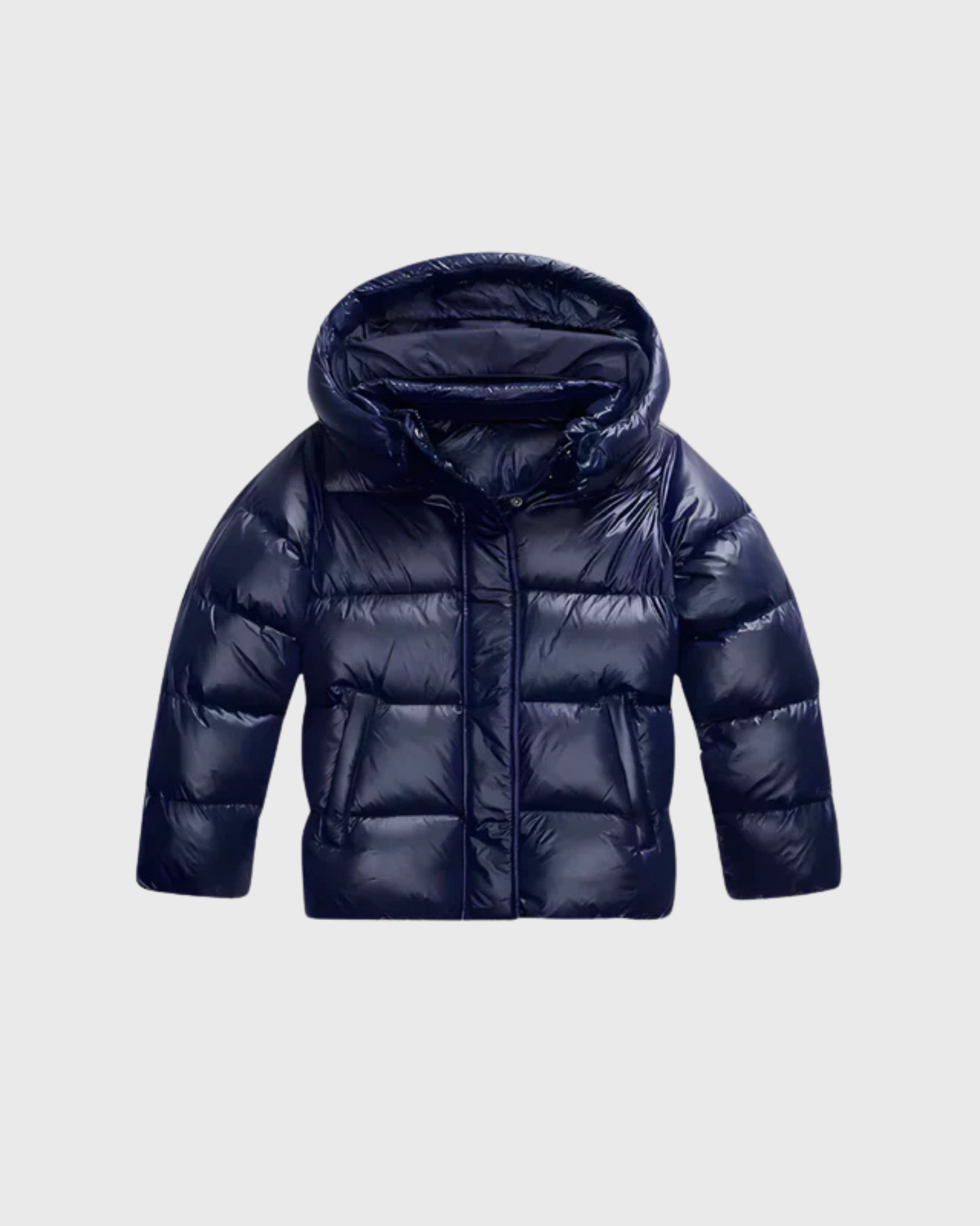 Cecole | Women’s Shiny Finish Hooded Puffer Jacket with Cropped Silhouette