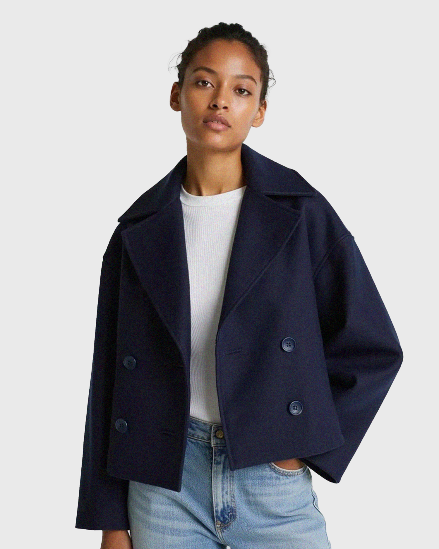 Cecole | Women’s Structured Short Jacket with Double Button Front