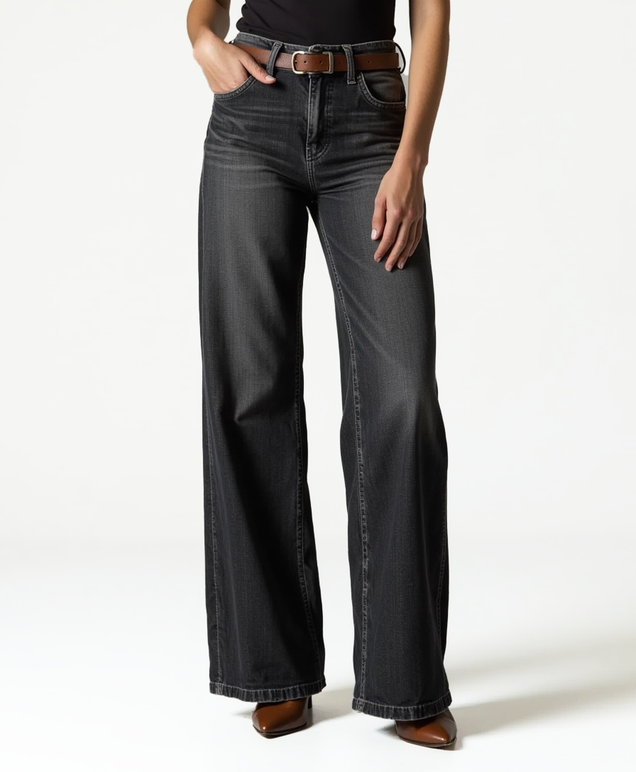 Cecole | Women’s Wide-Leg Denim Jeans with Relaxed Fit