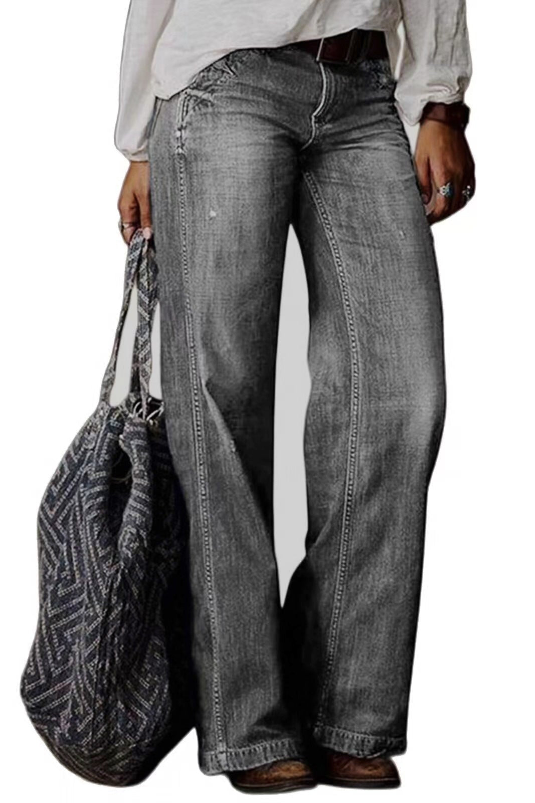 Cecole | Women’s Wide-Leg Denim Jeans with Relaxed Fit