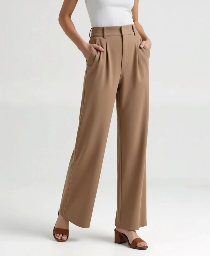 Cecole | Women’s Wide-Leg Trousers with Tailored Waistband