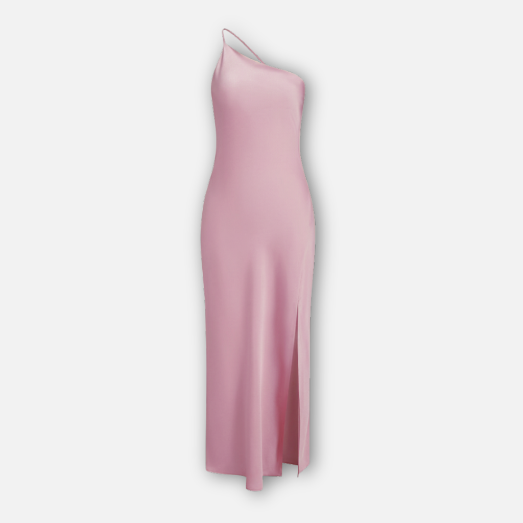 One-Shoulder Maxi Dress with Open Back for Women
