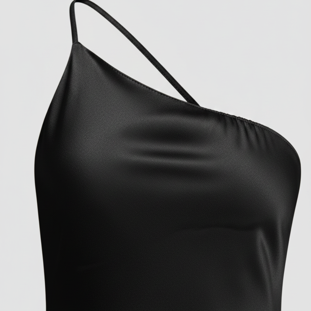 One-Shoulder Maxi Dress with Open Back for Women