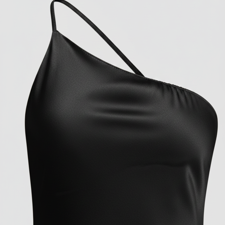One-Shoulder Maxi Dress with Open Back for Women