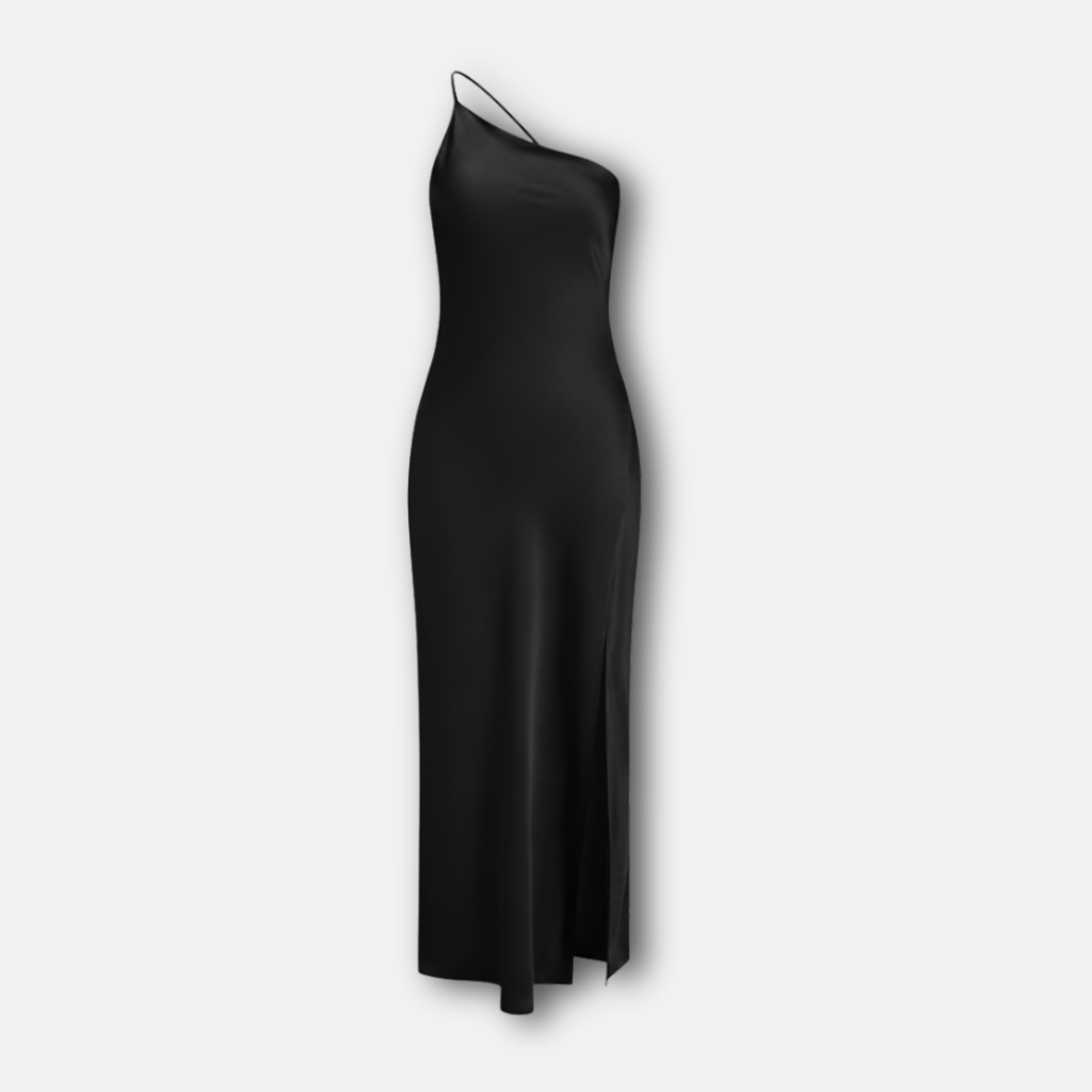 One-Shoulder Maxi Dress with Open Back for Women