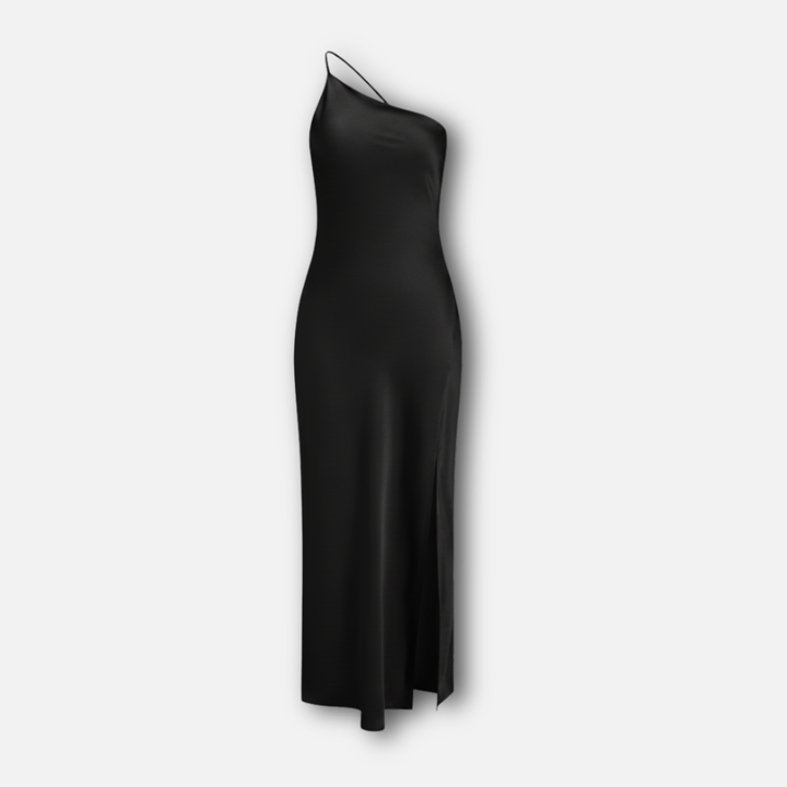 One-Shoulder Maxi Dress with Open Back for Women