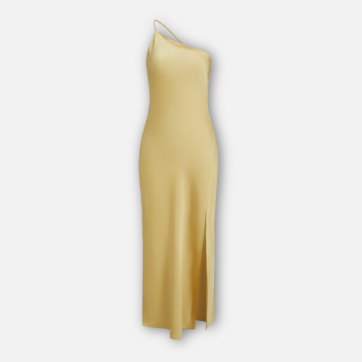 One-Shoulder Maxi Dress with Open Back for Women