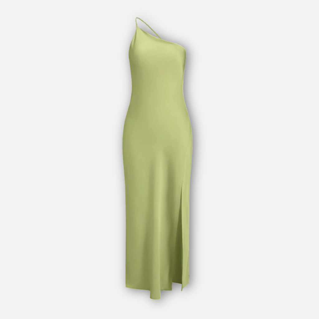 One-Shoulder Maxi Dress with Open Back for Women