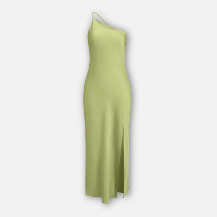 One-Shoulder Maxi Dress with Open Back for Women