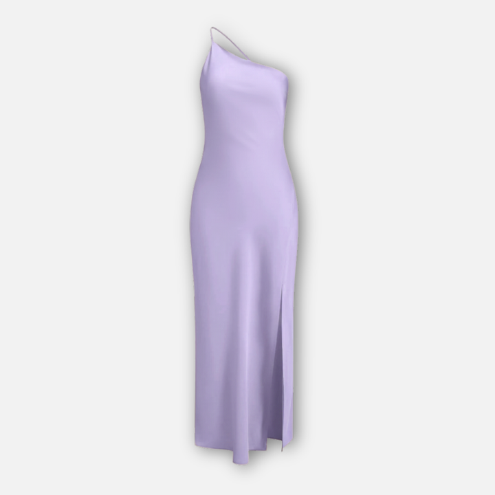 One-Shoulder Maxi Dress with Open Back for Women