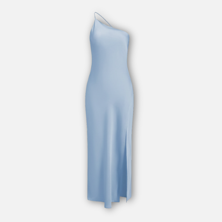 One-Shoulder Maxi Dress with Open Back for Women