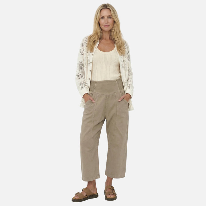 Palazzo Pants, Smocked Waist with Pockets for Women