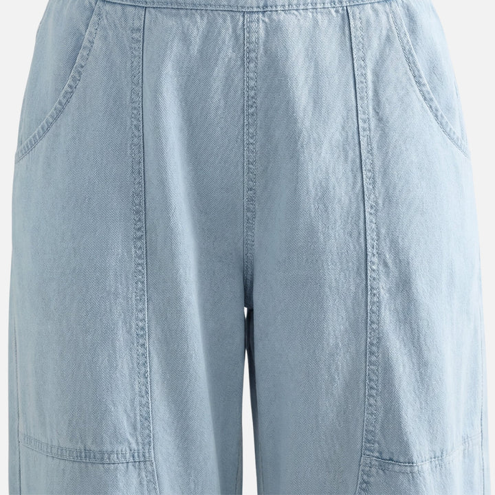 Palazzo Pants, Smocked Waist with Pockets for Women