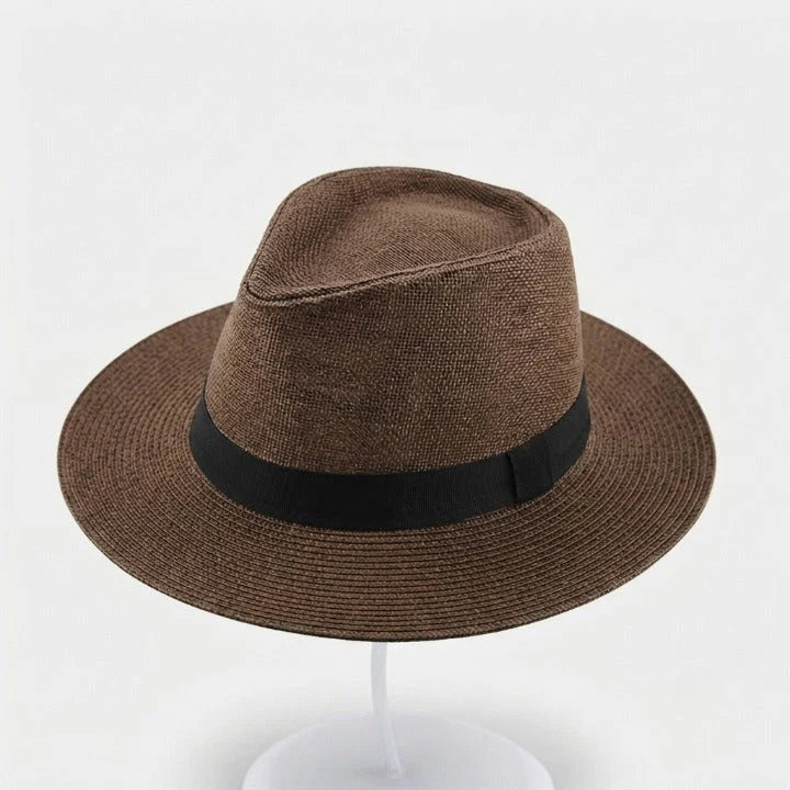 Panama Straw Fedora Hat – Hand-Woven with UPF Sun Protection 10