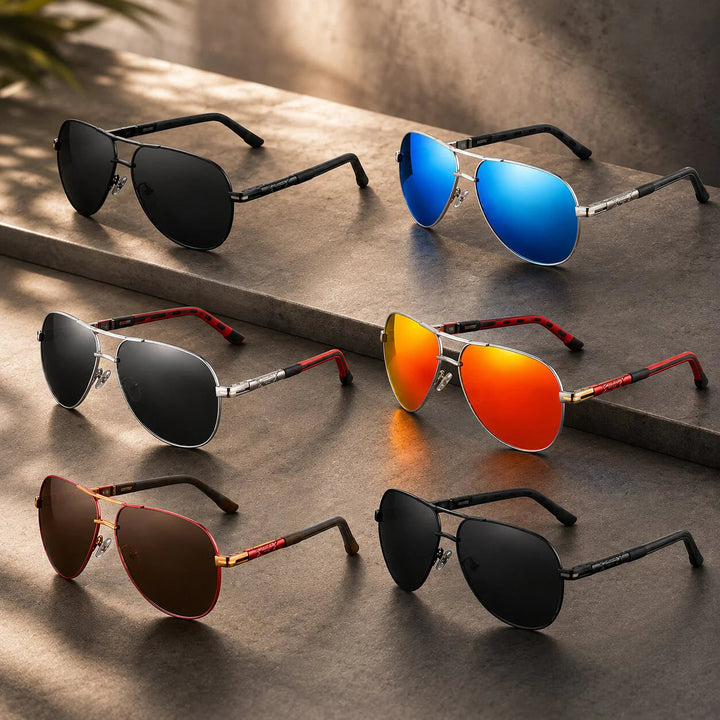 Pilot Sunglasses – Polarized with UV400 Protection & Anti-Reflection 1