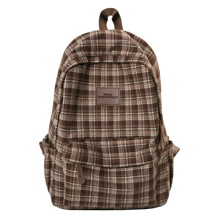 Plaid Casual School Backpack – Optimal for Everyday Life and Study 1