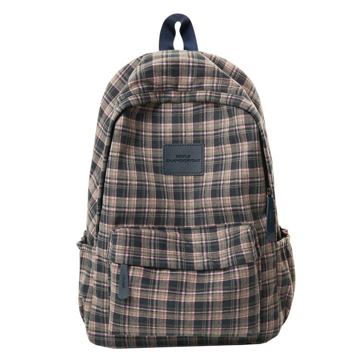 Plaid Casual School Backpack – Optimal for Everyday Life and Study 2