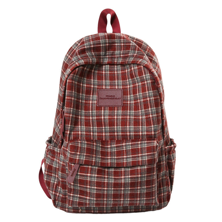 Plaid Casual School Backpack – Optimal for Everyday Life and Study 5
